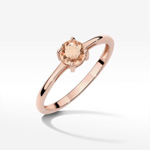 Pierścionek W0656 Morganit 0,40ct różowe złoto