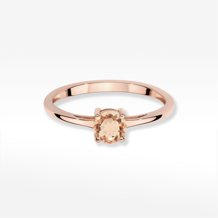 Pierścionek W0656 Morganit 0,40ct różowe złoto