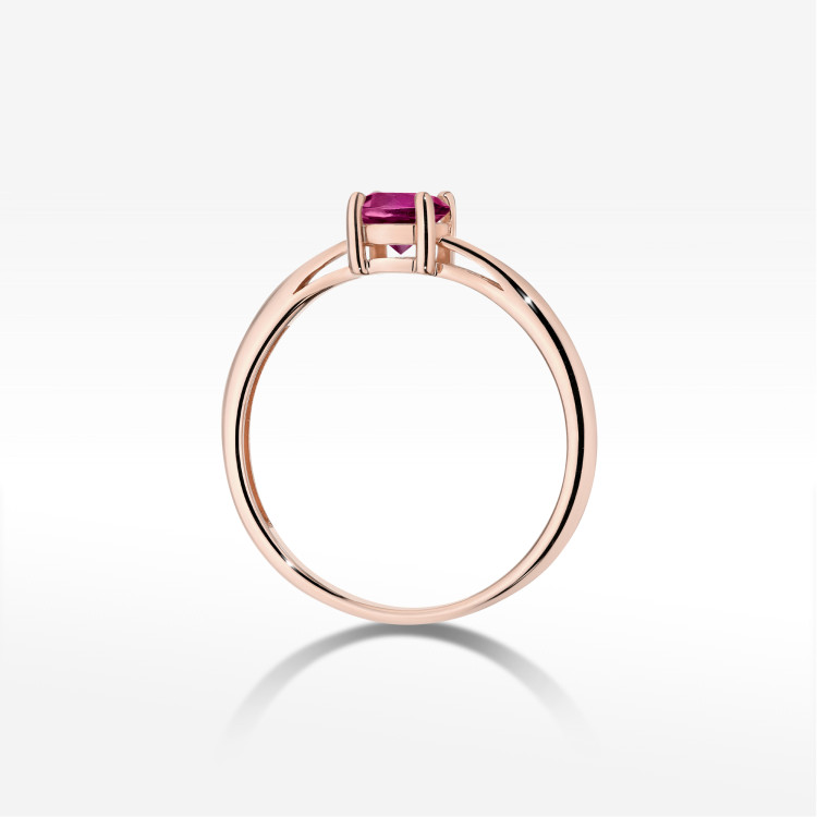 Pierścionek W0656 Rodolit 0,60ct różowe złoto