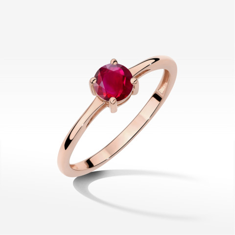 Pierścionek W0656 Rubin 0,60ct różowe złoto