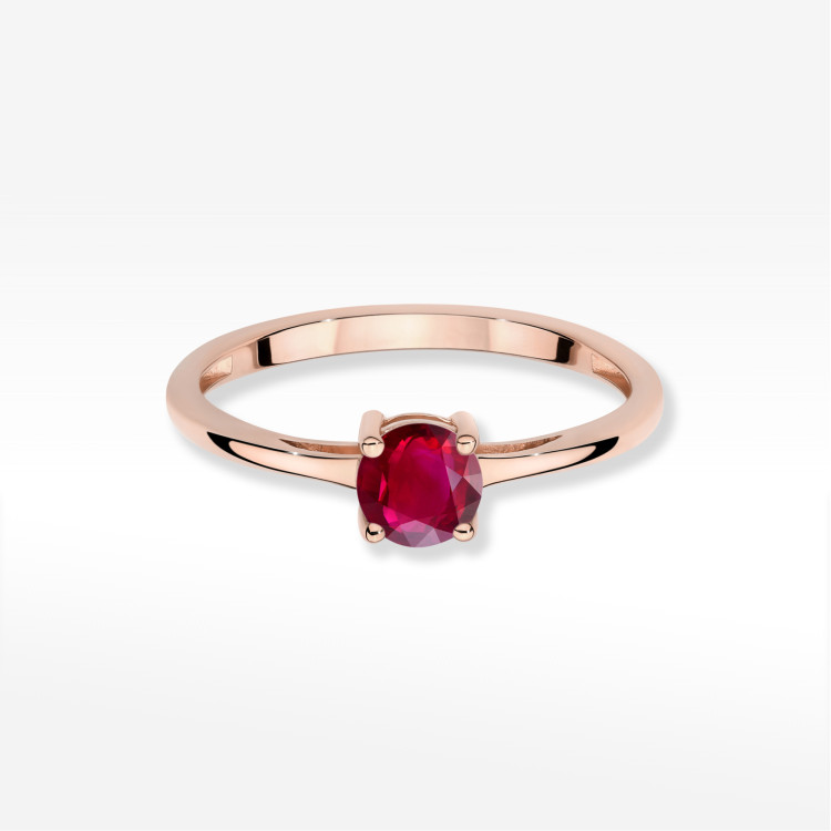 Pierścionek W0656 Rubin 0,60ct różowe złoto