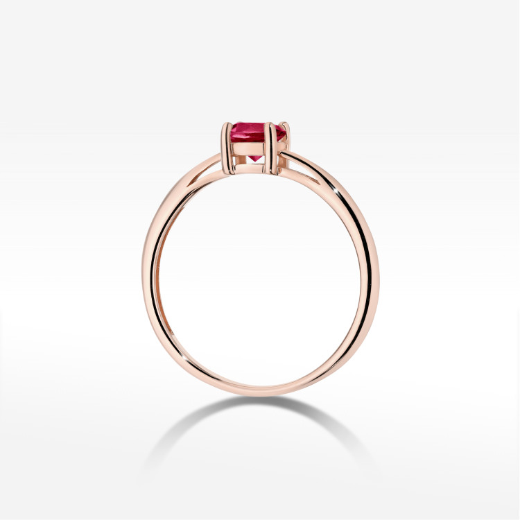 Pierścionek W0656 Rubin 0,60ct różowe złoto