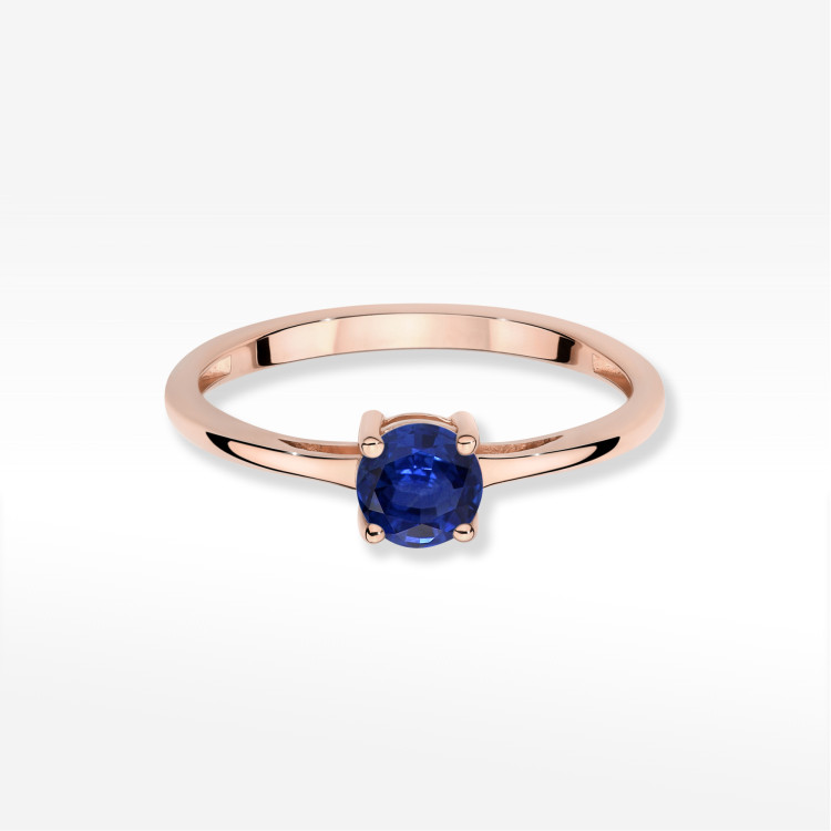 Pierścionek W0656 Szafir 0,50ct różowe złoto