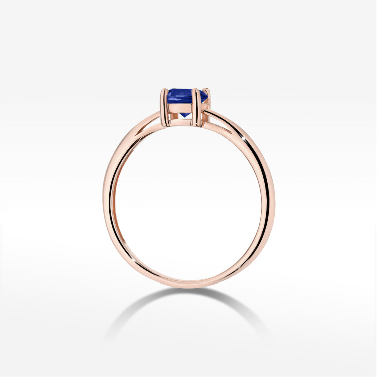 Pierścionek W0656 Szafir 0,50ct różowe złoto