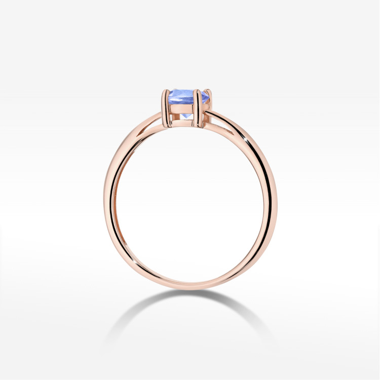 Pierścionek W0656 Tanzanit 0,50ct różowe złoto