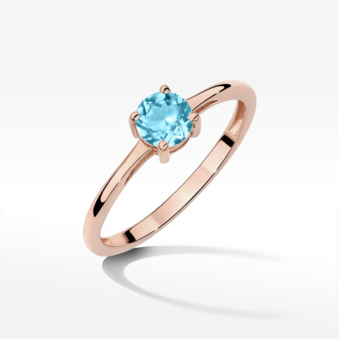 Pierścionek W0656 Topaz Swiss 0,50ct różowe złoto