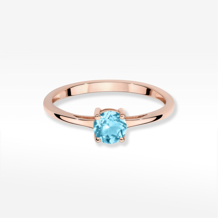 Pierścionek W0656 Topaz Swiss 0,50ct różowe złoto