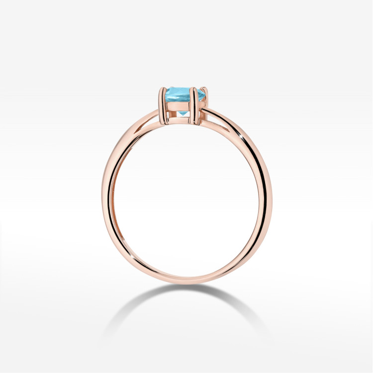 Pierścionek W0656 Topaz Swiss 0,50ct różowe złoto