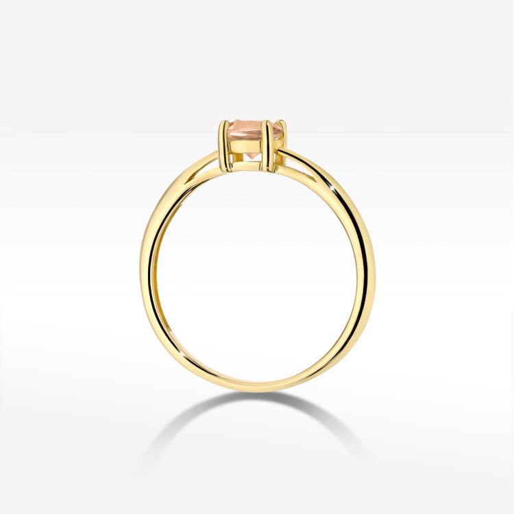 Pierścionek W0656 Morganit 0,40ct żółte złoto