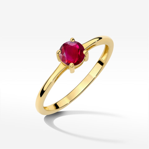 Pierścionek W0656 Rubin 0,60ct żółte złoto