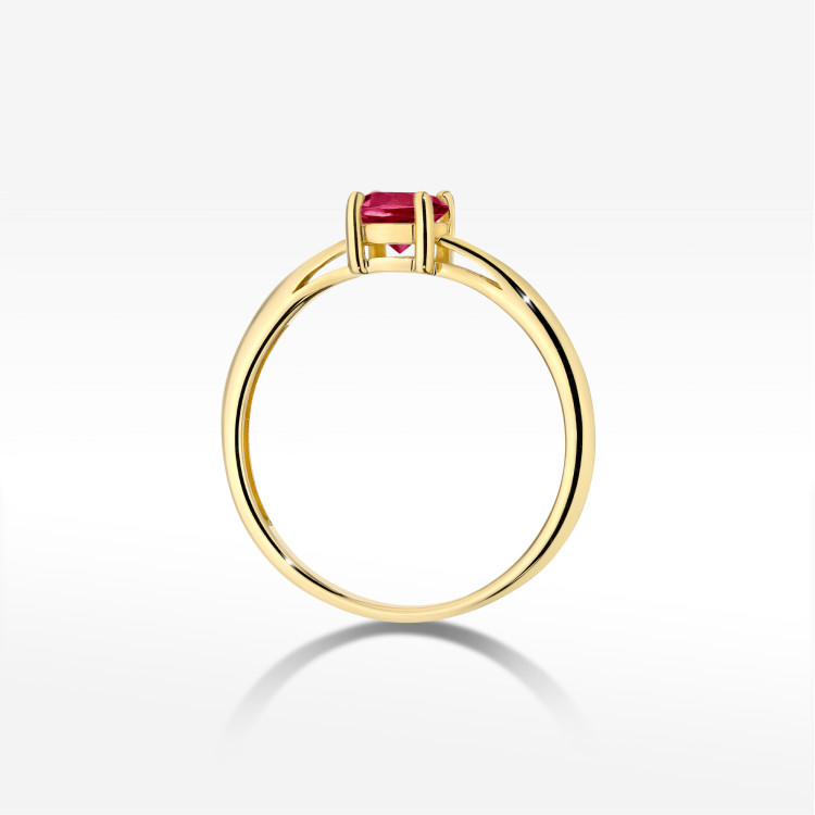 Pierścionek W0656 Rubin 0,60ct żółte złoto