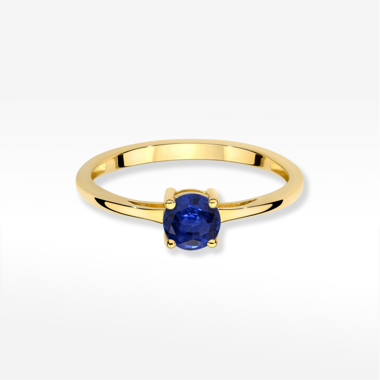Pierścionek W0656 Szafir 0,50ct żółte złoto