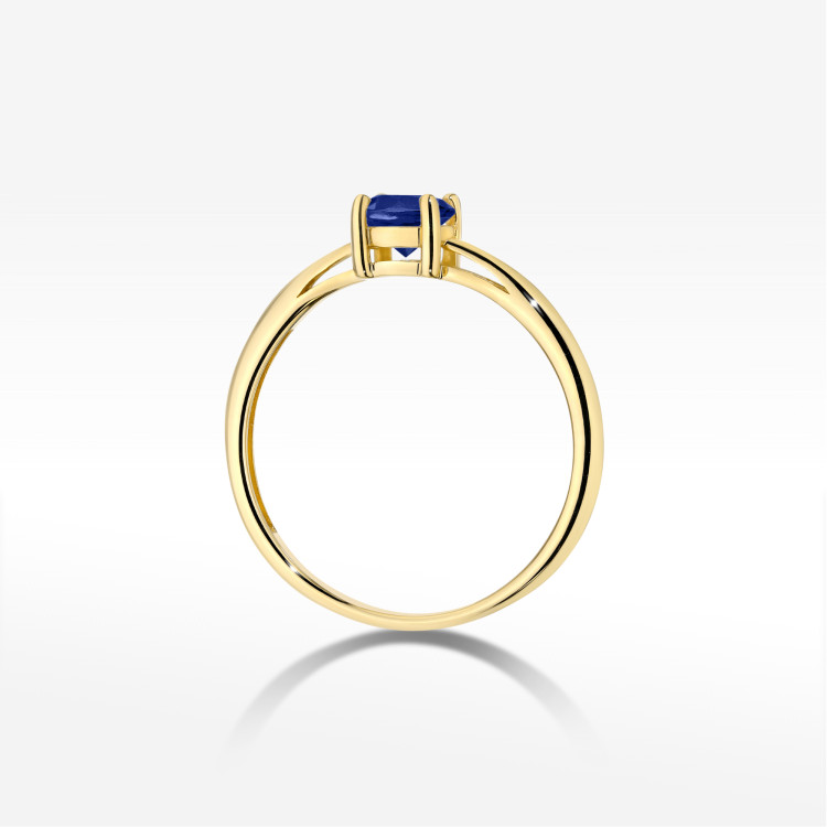 Pierścionek W0656 Szafir 0,50ct żółte złoto
