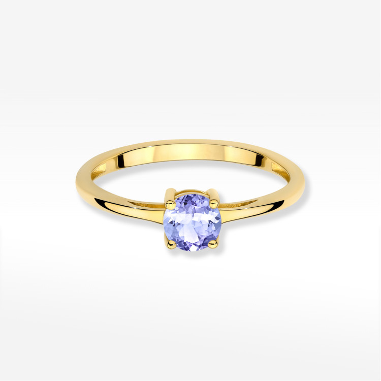 Pierścionek W0656 Tanzanit 0,50ct żółte złoto