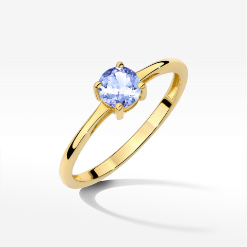 Pierścionek W0656 Tanzanit 0,50ct żółte złoto