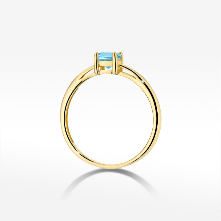 Pierścionek W0656 Topaz Swiss 0,50ct żółte złoto