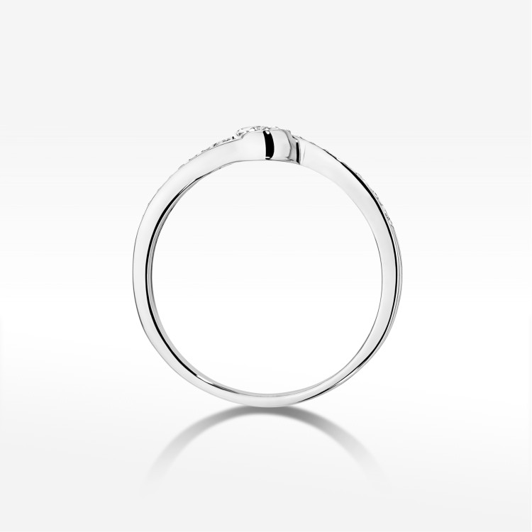Pierścionek Diament 0,16ct białe złoto W0658