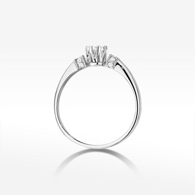 Pierścionek z diamentami 0,32ct białe złoto W0667