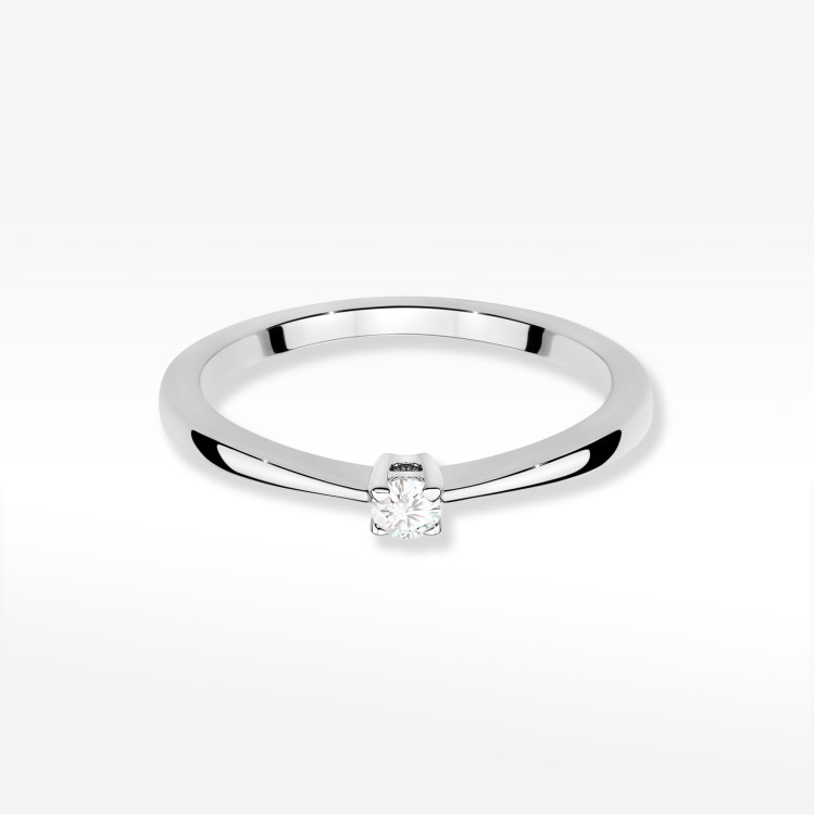 Pierścionek W0670 Diament 0,05ct białe złoto