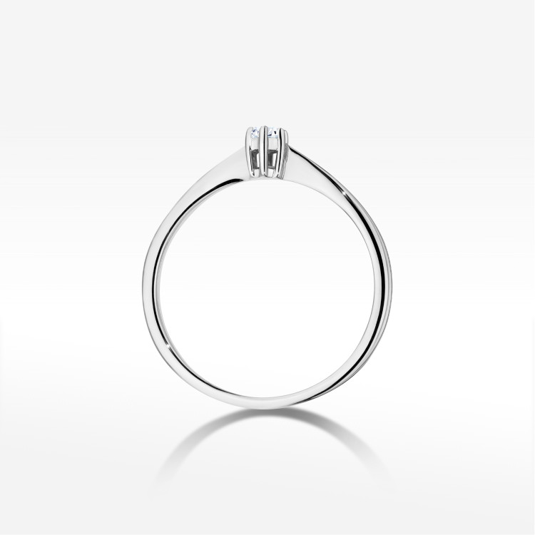 Pierścionek W0675 Diament 0,10ct białe złoto