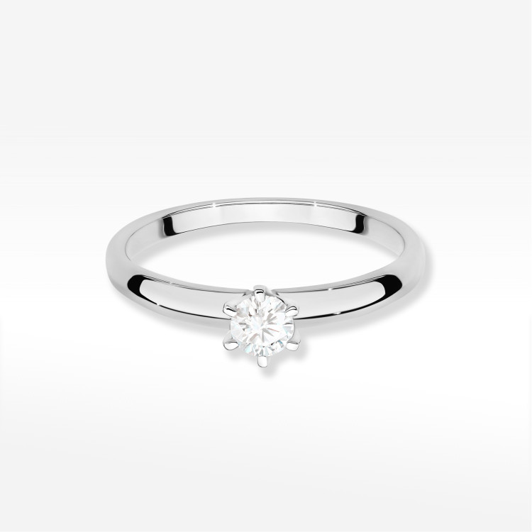 Pierścionek W0679 Diament 0,25ct białe złoto