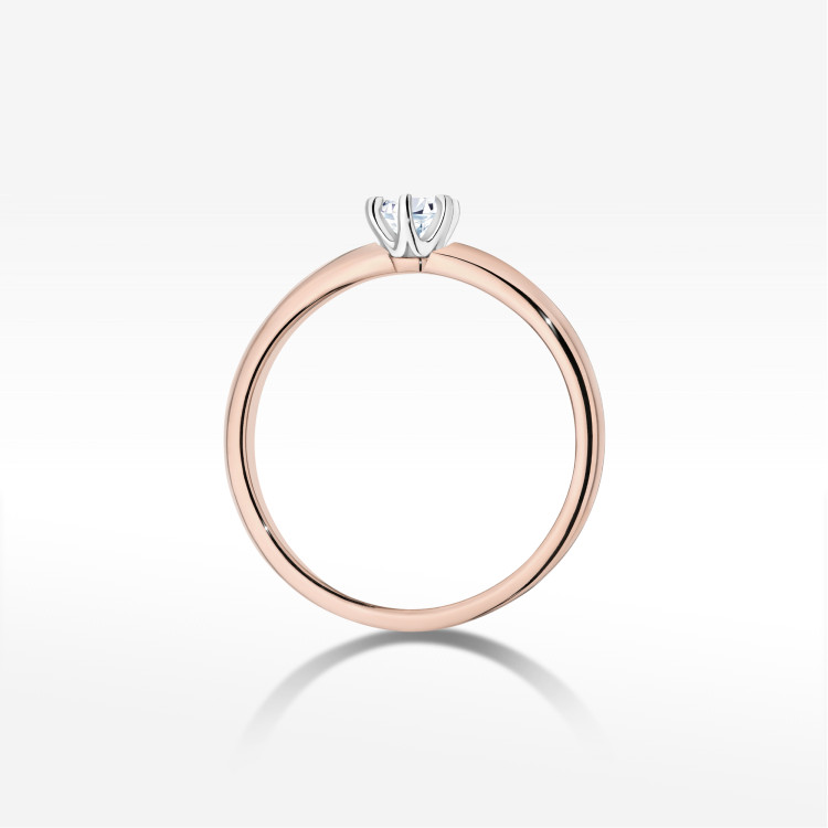 Pierścionek W0679 Diament 0,25ct różowe złoto