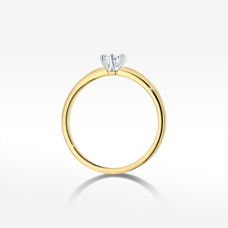 Pierścionek W0679 Diament 0,25ct żółte złoto