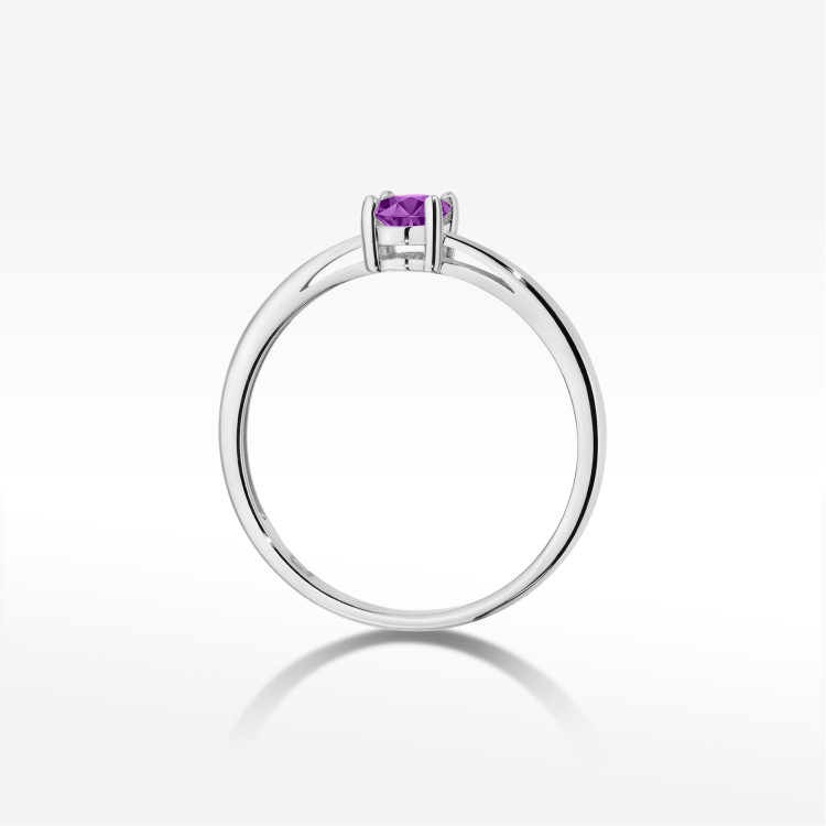 Pierścionek W0685 Ametyst 0,40ct białe złoto