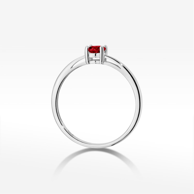 Pierścionek W0685 Granat 0,50ct białe złoto