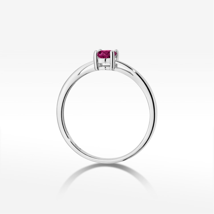 Pierścionek W0685 Rodolit 0,50ct białe złoto