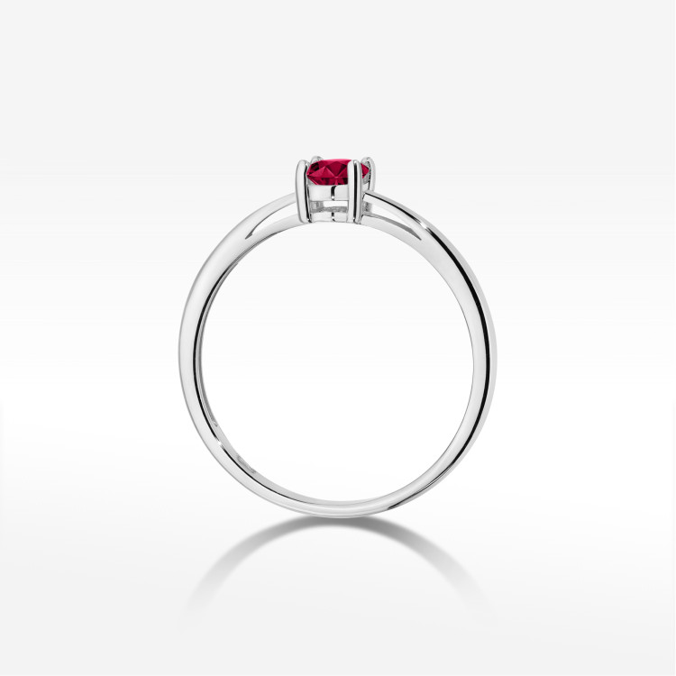 Pierścionek W0685 Rubin 0,60ct białe złoto
