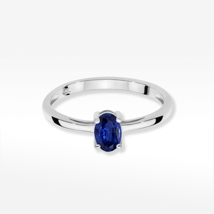 Pierścionek W0685 Szafir 0,70ct białe złoto