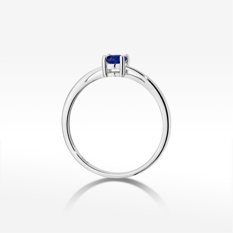 Pierścionek W0685 Szafir 0,70ct białe złoto