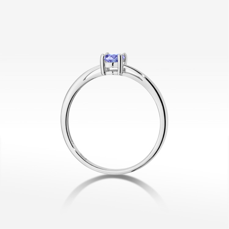 Pierścionek W0685 Tanzanit 0,40ct białe złoto