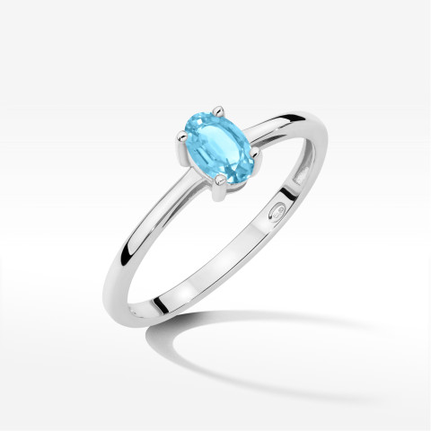Pierścionek W0685 Topaz Swiss 0,50ct białe złoto