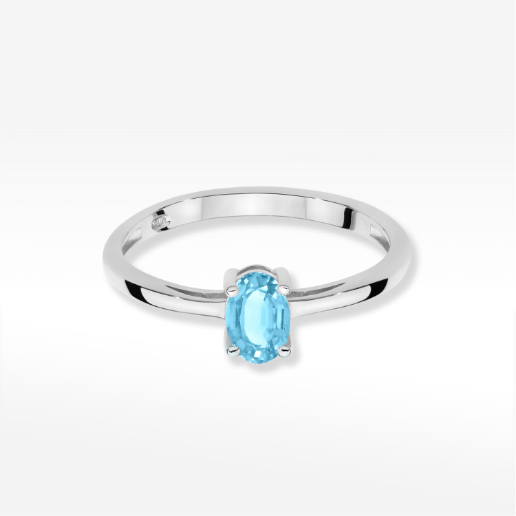 Pierścionek W0685 Topaz Swiss 0,50ct białe złoto