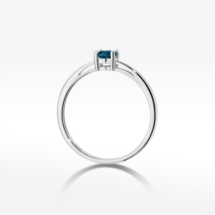 Pierścionek W0685 Topaz London Blue 0,50ct białe złoto
