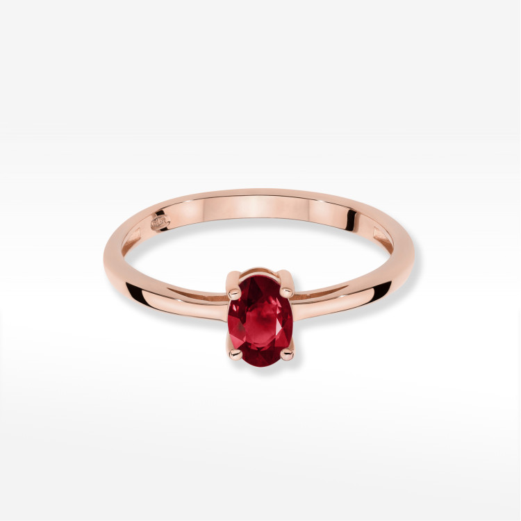 Pierścionek W0685 Granat 0,50ct różowe złoto