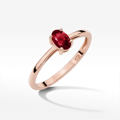 Pierścionek W0685 Granat 0,50ct różowe złoto