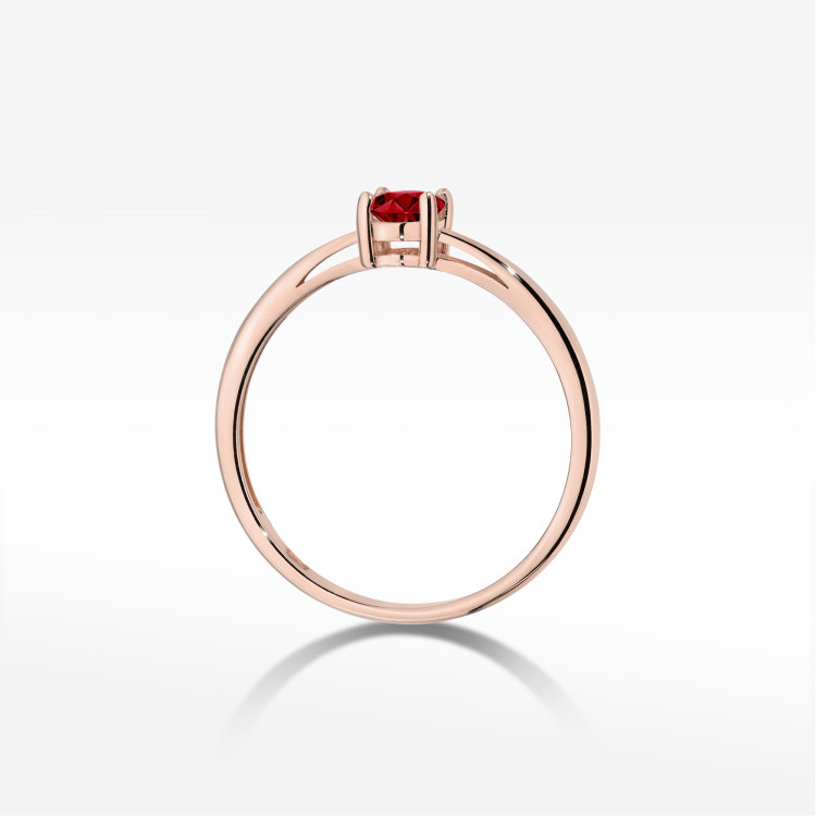 Pierścionek W0685 Granat 0,50ct różowe złoto