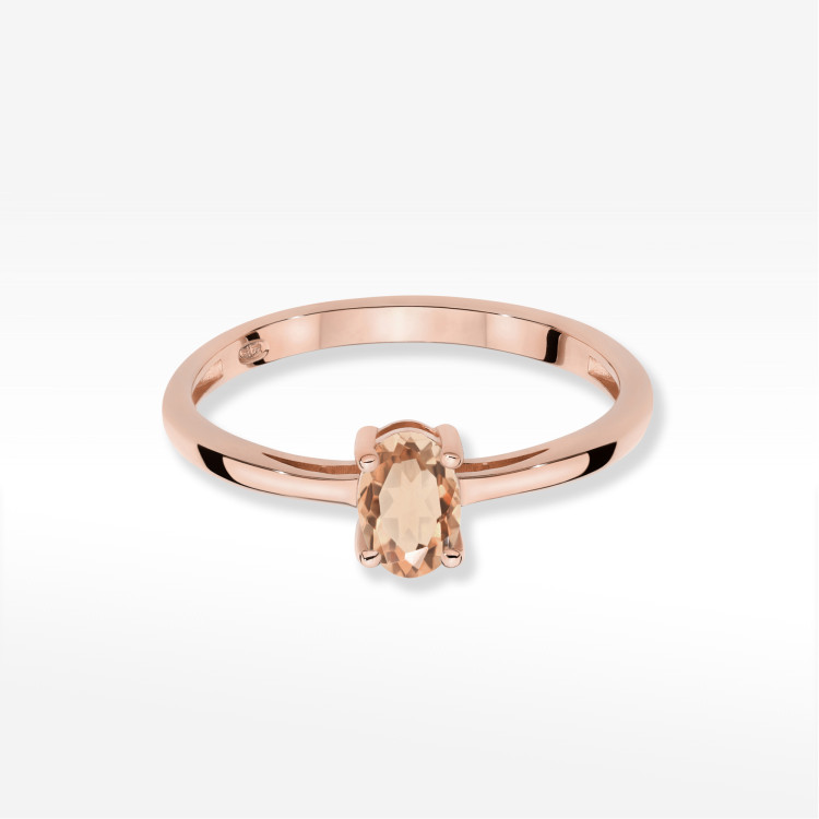 Pierścionek W0685 Morganit 0,40ct różowe złoto