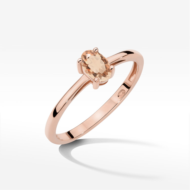Pierścionek W0685 Morganit 0,40ct różowe złoto