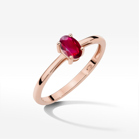Pierścionek W0685 Rubin 0,60ct różowe złoto