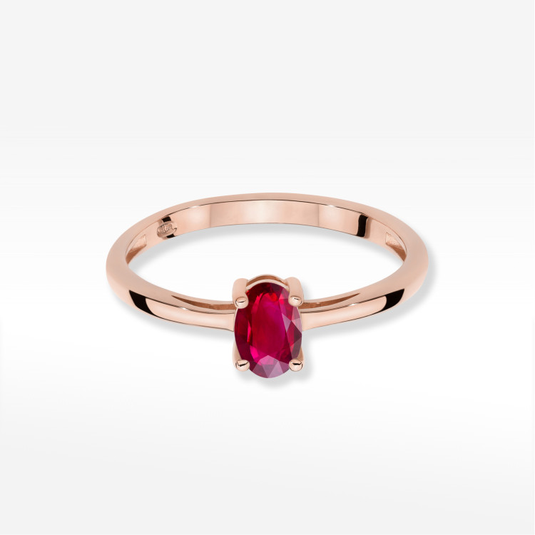 Pierścionek W0685 Rubin 0,60ct różowe złoto