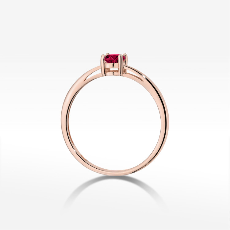 Pierścionek W0685 Rubin 0,60ct różowe złoto