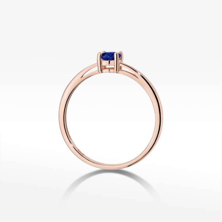 Pierścionek W0685 Szafir 0,70ct różowe złoto