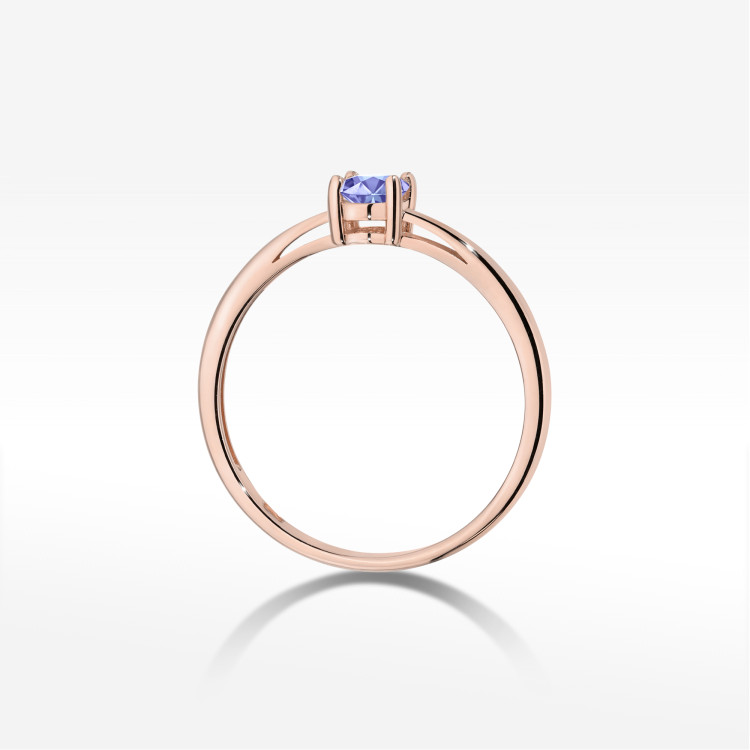 Pierścionek W0685 Tanzanit 0,40ct różowe złoto