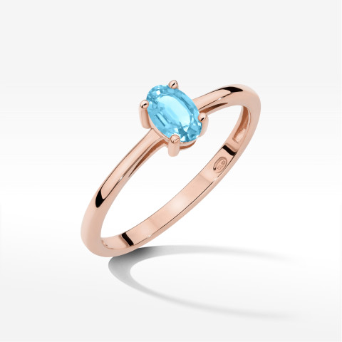 Pierścionek W0685 Topaz Swiss 0,50ct różowe złoto