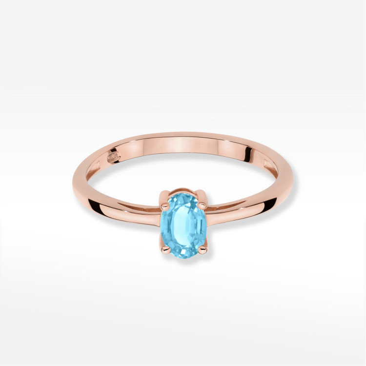 Pierścionek W0685 Topaz Swiss 0,50ct różowe złoto