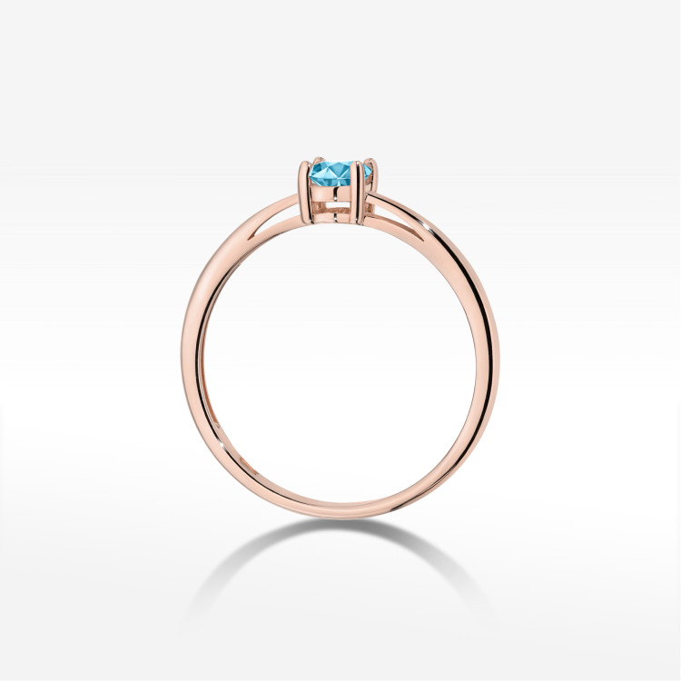 Pierścionek W0685 Topaz Swiss 0,50ct różowe złoto